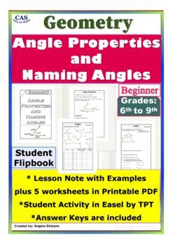 Preview of Geometry - Angle Properties and Naming Angles Flipbook
