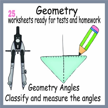 Preview of Geometry Angles-Classify and measure the angles