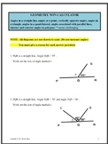 Geometry Angles associated with parallel lines, polygons, 