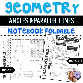 Preview of Geometry - Angles from a Transversal and Parallel Lines