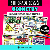 Geometry Area, Volume, Coordinate Plane Guided Notes BUNDL