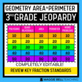 Geometry, Area and Perimeter Jeopardy Review Game & Test P