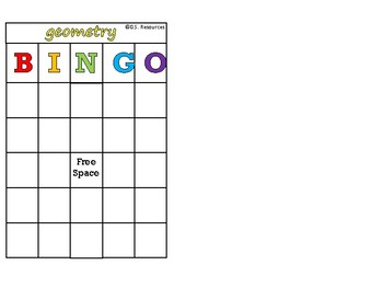 Geometry BINGO by GS PRODUCTS | TPT