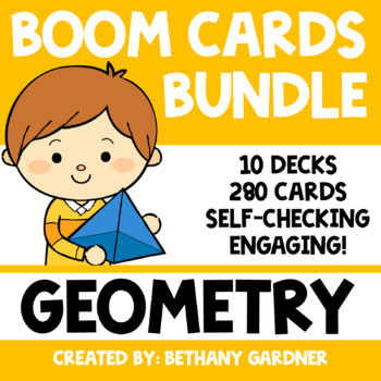 Preview of Geometry BUNDLE - Boom Cards - Distance Learning