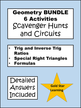 Preview of Geometry BUNDLE:  Scavenger Hunts and Circuits
