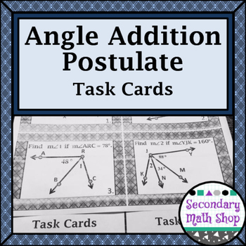 Preview of Angle Addition Postulate Task Cards