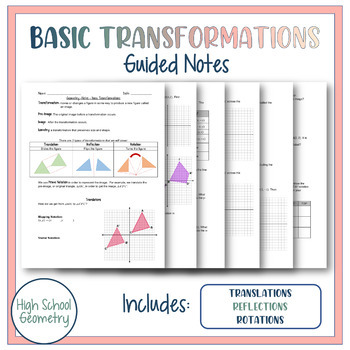 Preview of Geometry - Basic Transformations Guided Notes