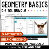 Geometry Basics Self-Checking Digital Activity BUNDLE