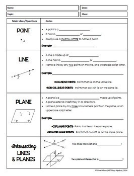 Geometry Basics: Points, Lines, Planes, Angles (Geometry - Unit 1)