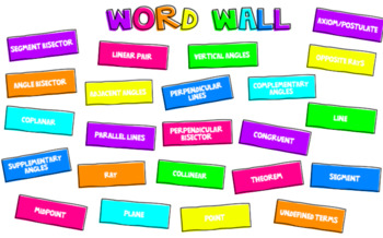 Preview of Geometry Basics Virtual Word Wall