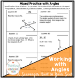 Geometry Beginning Angles Circuit Scavenger Hunt in Your Seat