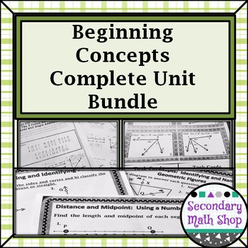 Preview of Beginning Concepts - Unit 1: Building Block of Geometry Unit BUNDLE!!!