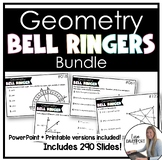 Geometry Bell Ringers Bundle for the Entire Year