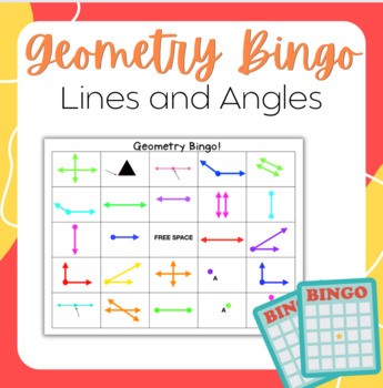 Preview of Geometry Bingo - Lines, Segments, Angles, Rays - Review Game!