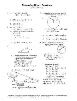 Preview of Geometry Board Session 11,SAT,ACT,chords,circles,right triangles