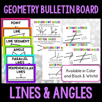 Preview of Introduction to Geometry - Lines and Angles - Bulletin Board