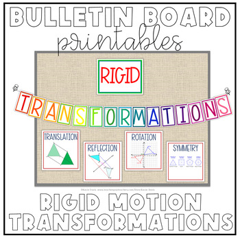 Preview of Geometry Bulletin Board Printables: Rigid Motion Transformations