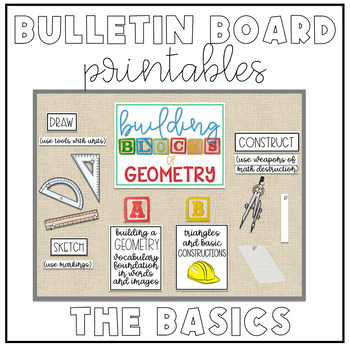 Preview of Geometry Bulletin Board Printables: Tools of Geometry