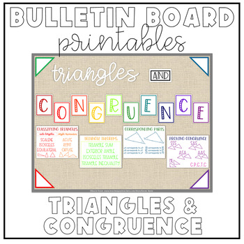Preview of Geometry Bulletin Board Printables: Triangles and Congruence