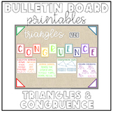 Geometry Bulletin Board Printables: Triangles and Congruence