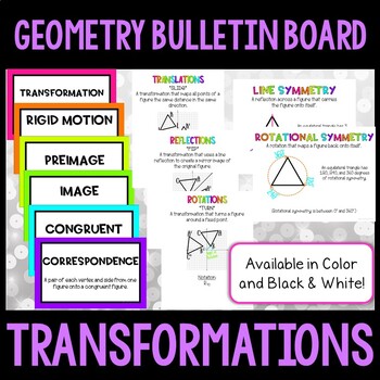 Preview of Transformations Geometry Bulletin Board