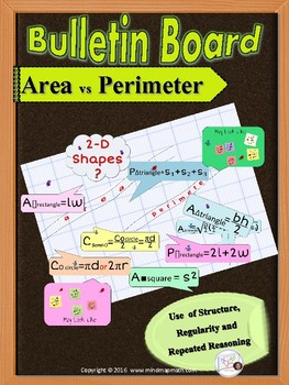 Preview of Geometry: Bulletin Board _ Word Wall: Area and Perimeter
