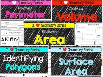 Preview of Geometry Bundle - Perimeter, Volume, Area, Polygons and Surface Area