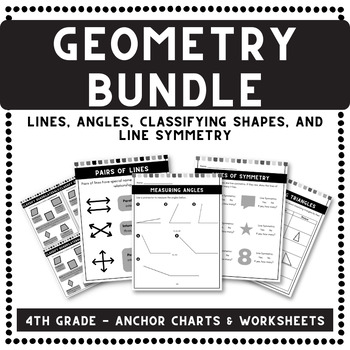 Preview of Geometry Bundle | Anchor Charts | Worksheets | Study Guide