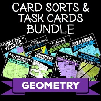 Preview of Geometry Bundle: Card Sorts and Task Cards