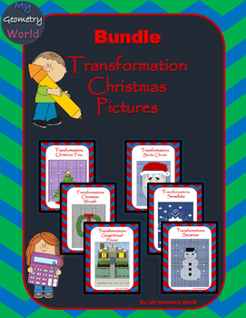 Preview of Geometry Bundle: Use Transformations to Create Christmas Pictures
