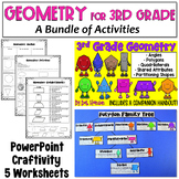 Geometry Bundle for 3rd Grade: Angles, Polygons, Attribute