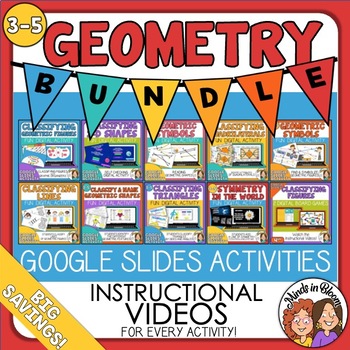 Preview of Geometry Bundle of Google Slides Digital Activities