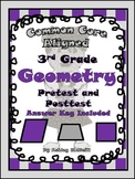 Geometry CCSS Pretest/Posttest for 3rd Grade