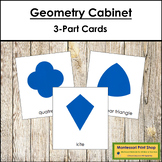 Montessori Geometry Cabinet Shapes 3-Part Cards - Primary Math