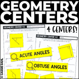 Geometry Centers for Angles, Lines, Line Segments, Rays, a