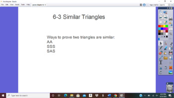 Preview of Geometry Ch 6: Proportions & Similarity - Activinspire Flipcharts