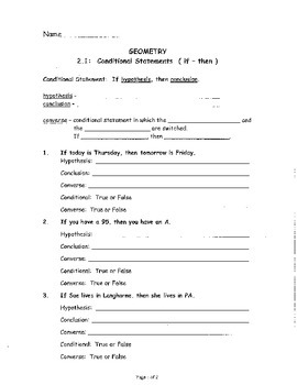 Preview of Geometry Chapter 2 Bundle: Deductive Reasoning