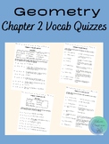 Geometry Chapter 2 Vocab Quizzes