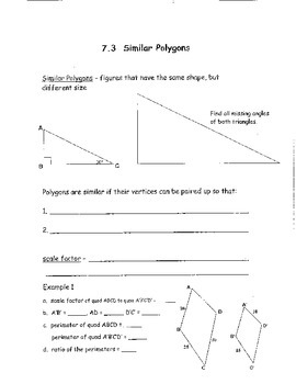 Preview of Geometry Chapter 7 Bundle: Similar Polygons