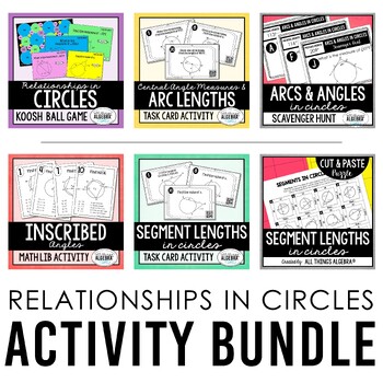 Preview of Geometry: Circles Activities Bundle