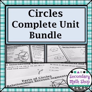 Preview of Circles - Geometry Unit 9:  Circles Complete Unit Bundle