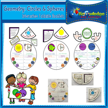 Preview of Geometry: Circles & Spheres Interactive Foldable Booklets