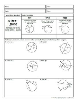 Circles Geometry Curriculum Unit 10 All Things Algebra Tpt