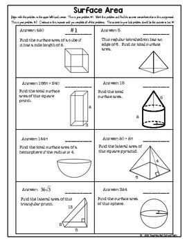 Geometry Circuit Volume and Surface Area by Teaching High School Math