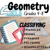 Geometry Classifying Shapes for Middle School Triangles, P