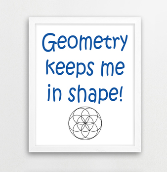 Geometry Classroom Decor Print - Funny Math Joke Pun Wall Art Decorations