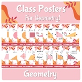 Geometry Classroom Posters (Orange & Pink)