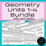 Geometry Concepts and Connections Units 1-4 Bundle