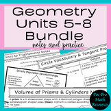 Geometry: Concepts and Connections Units 5-8 Bundle