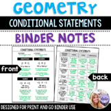 Geometry - Conditional Statements (Conclusion & Hypothesis